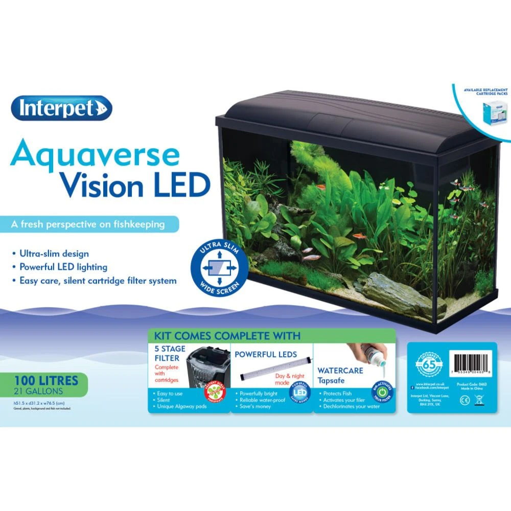 Aquaverse 100 Litre Vision LED Aquarium 3 Aquaverse 100 Litre Vision LED Aquarium - Image 3