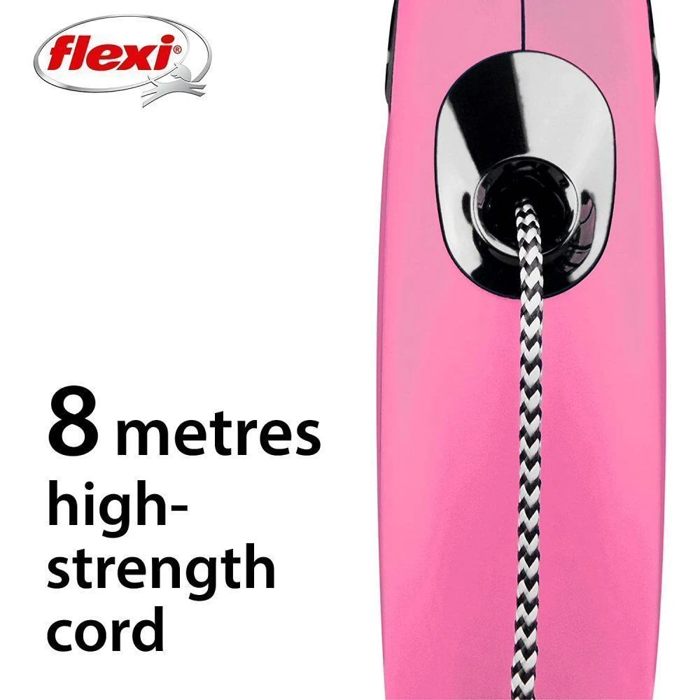 Flexi Pink New Classic Cord Retractable Dog Lead 3 Flexi Pink New Classic Cord Retractable Dog Lead - Image 3