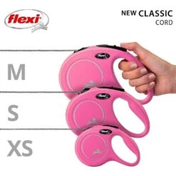 Flexi Pink New Classic Cord Retractable Dog Lead 7 Flexi Pink New Classic Cord Retractable Dog Lead -Hozelock Store 4000498022733 4