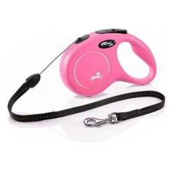 Flexi Pink New Classic Cord Retractable Dog Lead