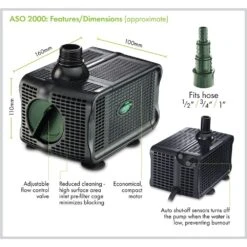 Blagdon 2000 Auto Shut-Off Water Feature Pump -Hozelock Store 5015368052931 3