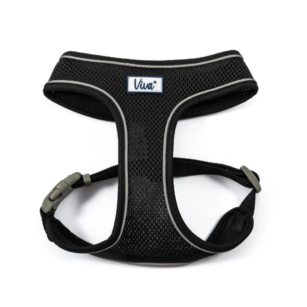 Ancol Viva Medium Black Comfort Mesh Dog Harness 1 Ancol Viva Medium Black Comfort Mesh Dog Harness