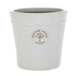Woodlodge 27cm White / Cream Glazed Heritage Pot