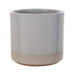 Woodlodge 38cm Pastel Grey Glazed Pot
