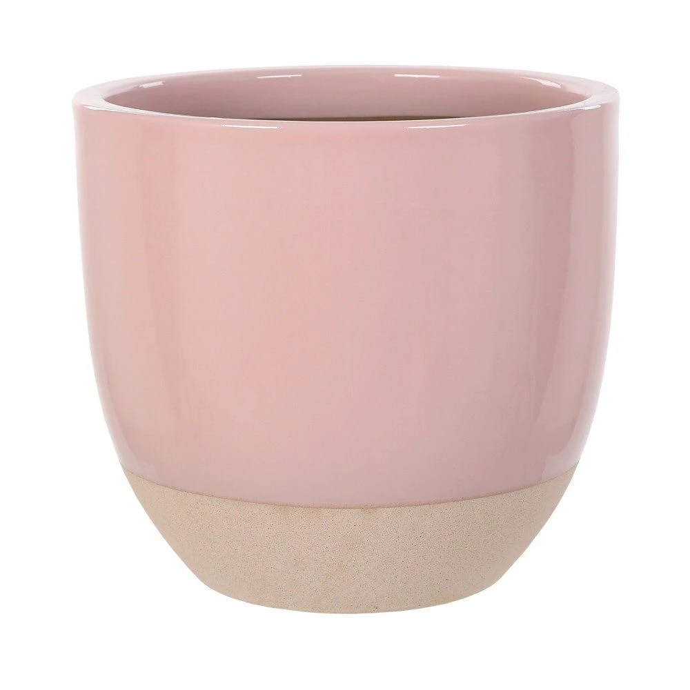 Woodlodge 26cm Pastel Pink Glazed Egg Pot 1 Woodlodge 26cm Pastel Pink Glazed Egg Pot