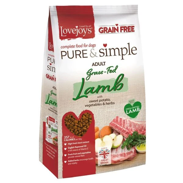 Lovejoys 12kg Pure & Simple Lamb Grain Free Dry Dog Food 1 Lovejoys 12kg Pure & Simple Lamb Grain Free Dry Dog Food