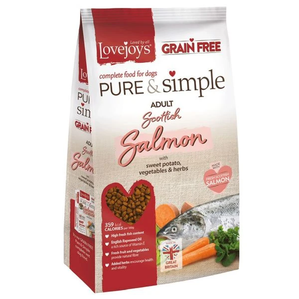 Lovejoys 12kg Pure & Simple Salmon Grain Free Dry Dog Food 1 Lovejoys 12kg Pure & Simple Salmon Grain Free Dry Dog Food