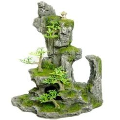 21cm Tall Rock Formation With Plant - MS952