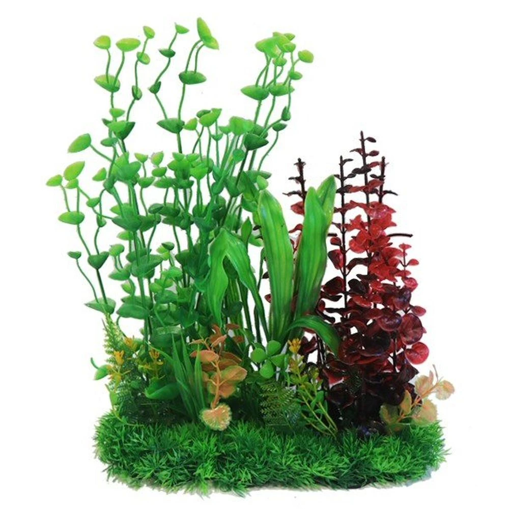 Betta 33cm Green & Red Plastic Plant - PP637 1 Betta 33cm Green & Red Plastic Plant - PP637