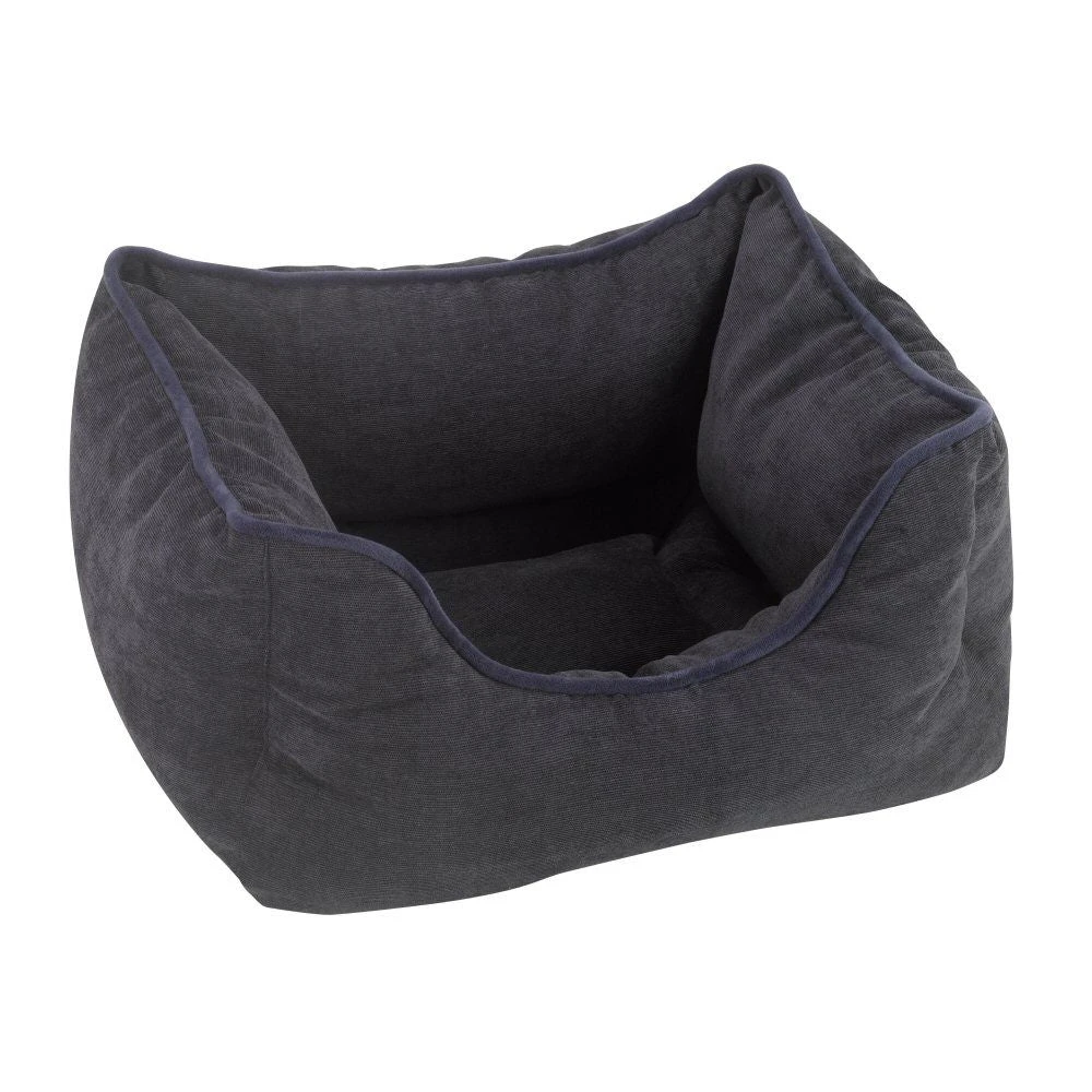 Zoon Navy TuffEarth Recycled Chenille Square Pet Bed 1 Zoon Navy TuffEarth Recycled Chenille Square Pet Bed
