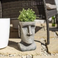 La Hacienda 26cm Resin Easter Island Head Planter 5 La Hacienda 26cm Resin Easter Island Head Planter -Hozelock Store 5055025558239 3