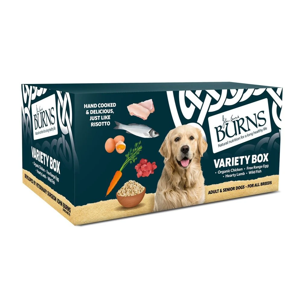 Burns 6 X 395g Variety Pack Tray Adult Dog 1 Burns 6 X 395g Variety Pack Tray Adult Dog