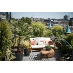 Elho 30cm Living Black Greenville Round Planter -Hozelock Store 8711904332358 5