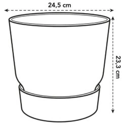 Elho 25cm Leaf Green Greenville Round Planter -Hozelock Store 8711904332433 3