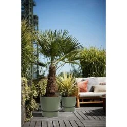 Elho 25cm Leaf Green Greenville Round Planter -Hozelock Store 8711904332433 4