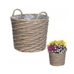 Koopman 39cm Wicker Basket Planter 5 Koopman 39cm Wicker Basket Planter -Hozelock Store 8719202993394 3