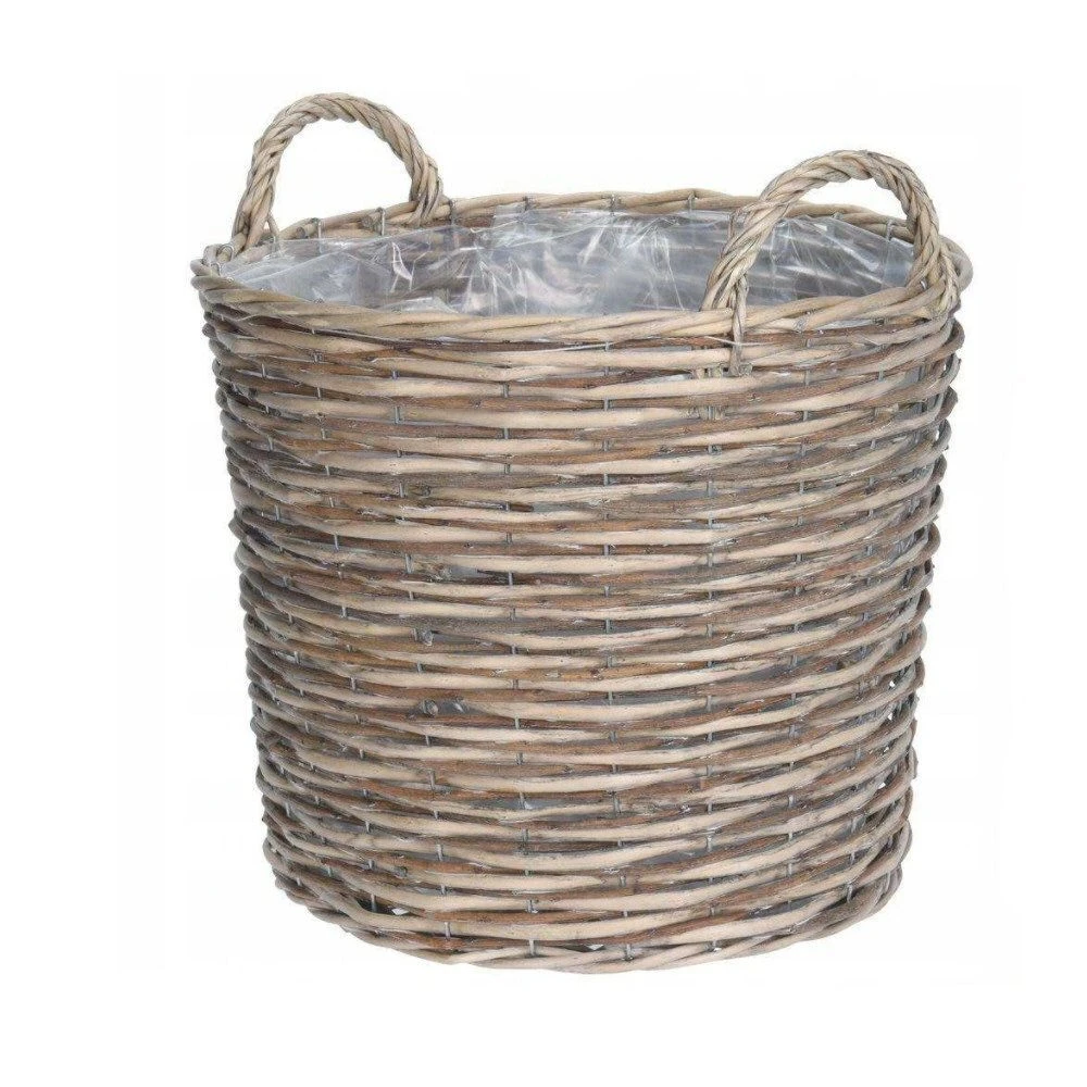 Koopman 39cm Wicker Basket Planter 1 Koopman 39cm Wicker Basket Planter